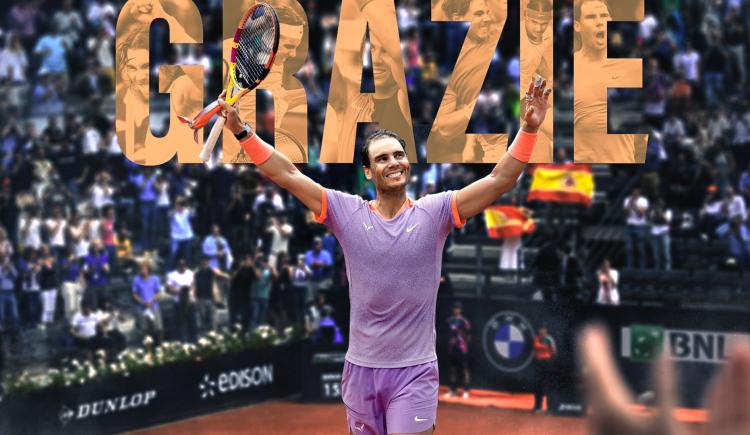 Imagen de "Grazie, Rafa": la despedida de Nadal del Masters 1000 de Roma