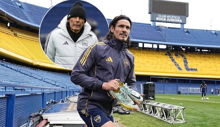Imagen de Russo reveló el nuevo problema físico que sufre Cavani en Boca