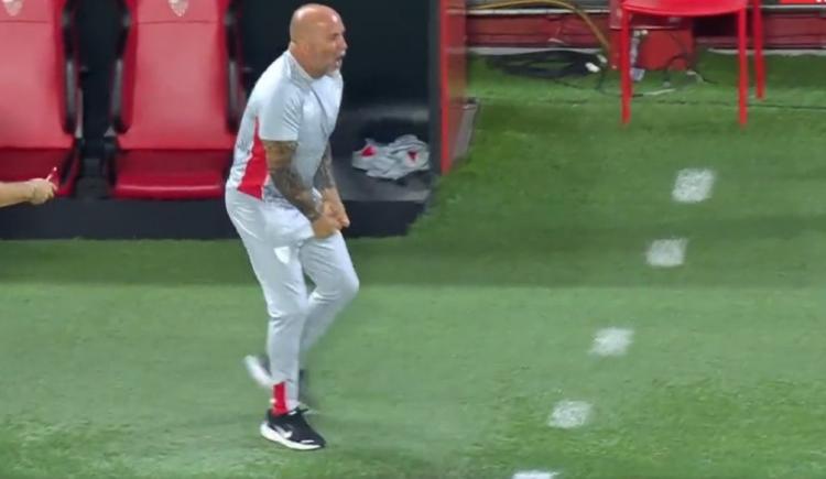 Imagen de Insólito: Jorge Sampaoli y un festejo desenfrenado para un gol que no valió