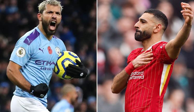 Imagen de La impresionante marca del Kun Agüero que alcanzó Mohamed Salah