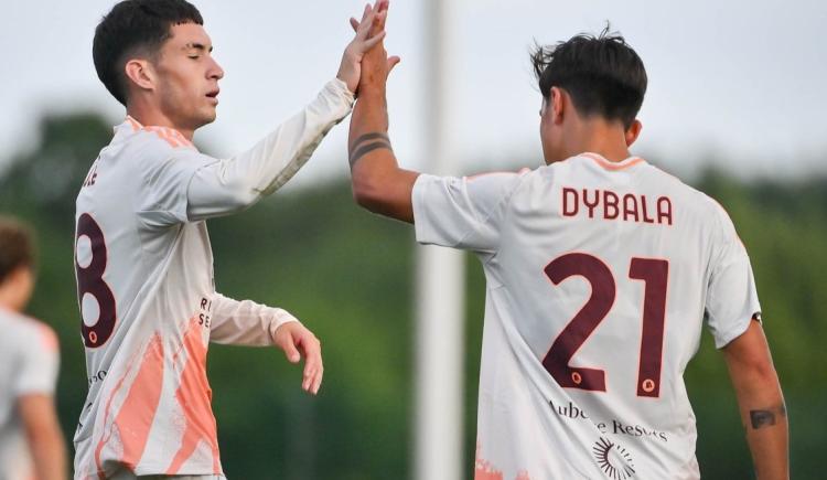 Imagen de Golazos de Dybala y Soulé en la victoria de Roma
