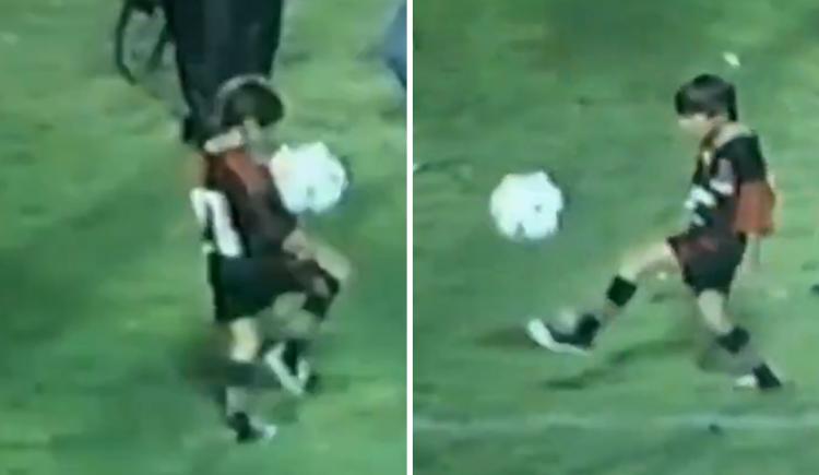 Imagen de El video inédito de Messi a los 9 años: jueguitos en cancha de Newell's y la hinchada al grito de "Maradooo, Maradooo"