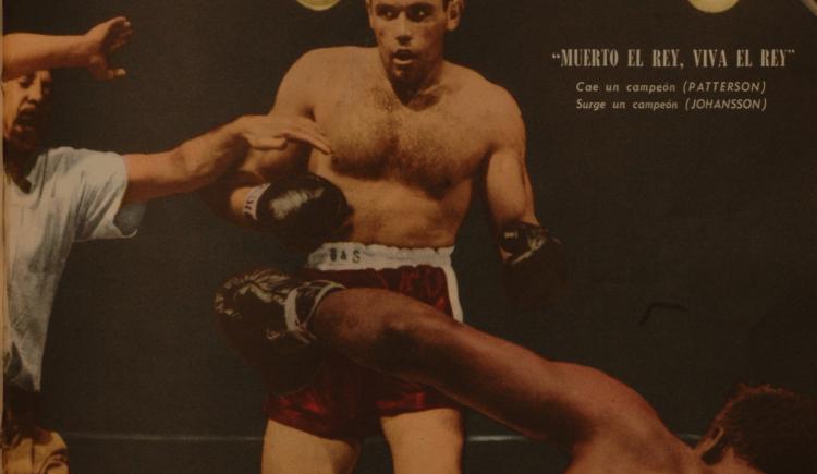 Imagen de 29 de julio de 1959, Johansson campeón de los pesados
