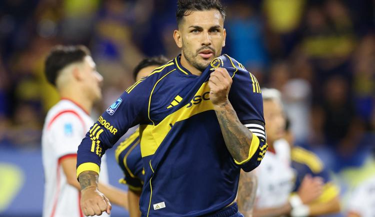 Imagen de El gol de Paredes para estirar la ventaja para Boca ante Newell's
