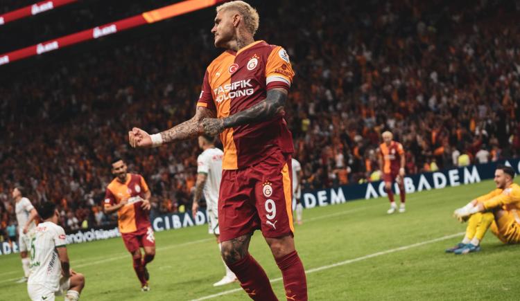 Imagen de Icardi prolongó su buen momento en el líder Galatasaray