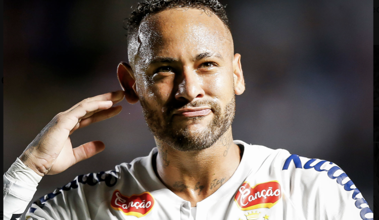 Imagen de Neymar, goleador y figura en el triunfo de Santos