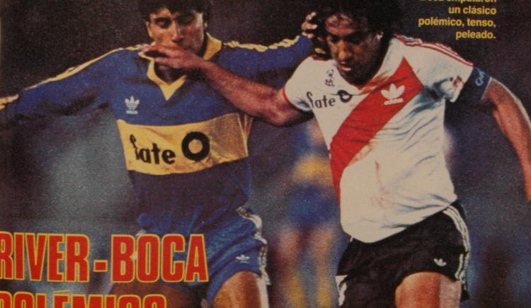Imagen de 14 de abril de 1987, Graciani y Gallego. Boca y River