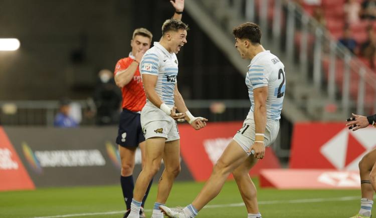 Imagen de Los Pumas 7s, subcampeones del Seven de Singapur