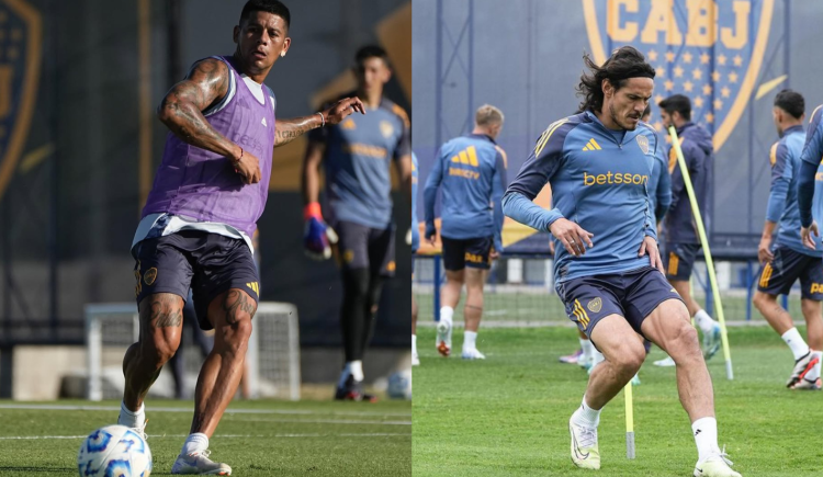 Imagen de Rojo y Cavani: ¿qué ocurrió en la práctica de Boca?