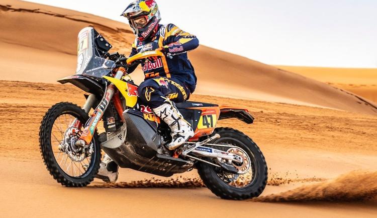 Imagen de Dakar: Kevin Benavides es el nuevo líder en motos