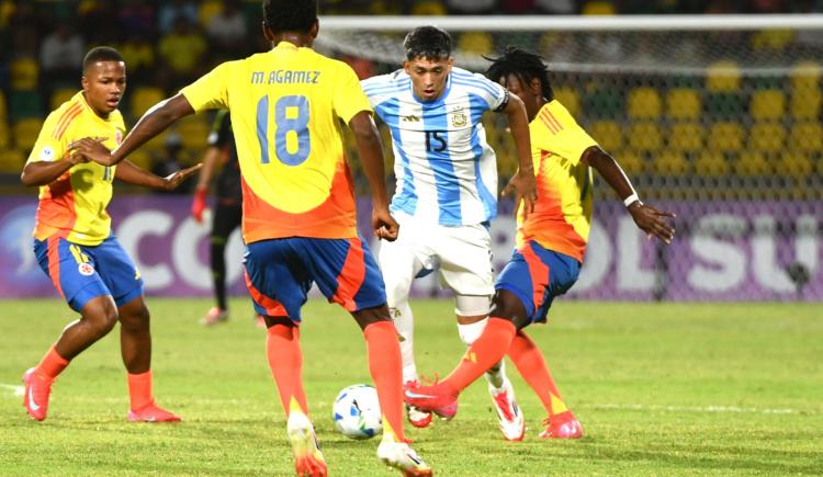 Imagen de Argentina perdió 2-1 con Colombia y buscará la clasificación al Mundial Sub 17 en el Final Four