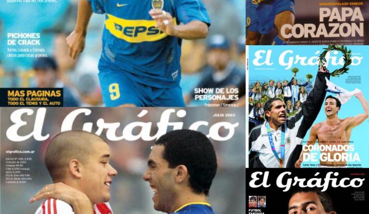 Imagen de Carlos Tevez, en la tapa de El Gráfico