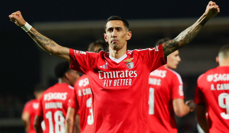 Imagen de El primer gol de Ángel Di María en 2025 no le alcanzó a Benfica