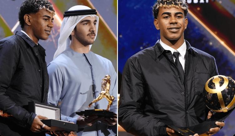 Imagen de Lamine Yamal se llevó el premio Maradona: todos los ganadores de los Globe Soccer Awards