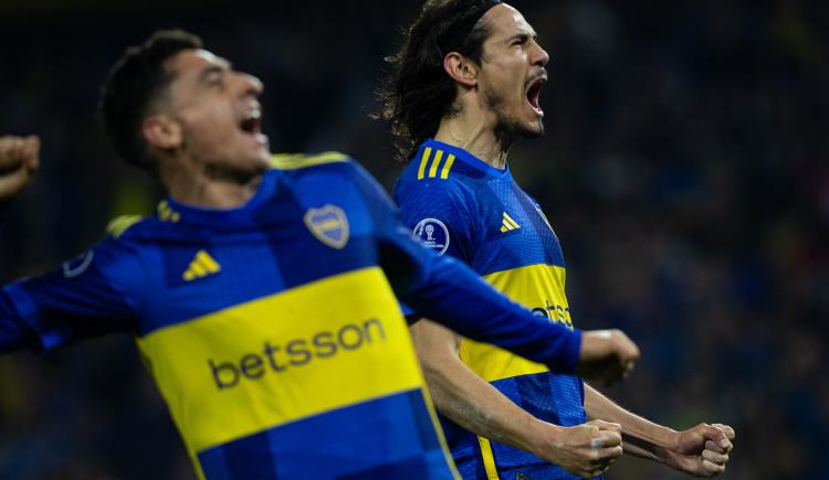 Imagen de El gol de Edinson Cavani para poner a Boca en ventaja en la serie