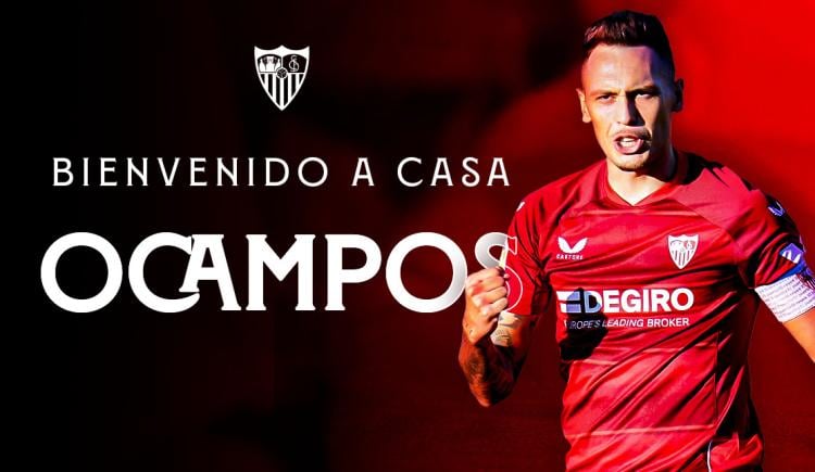 Imagen de Lucas Ocampos regresó a Sevilla