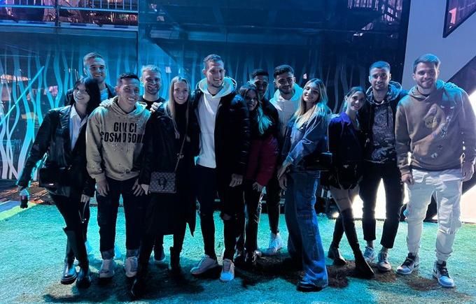 Imagen de Los jugadores de River, presentes en el show de Bizarrap