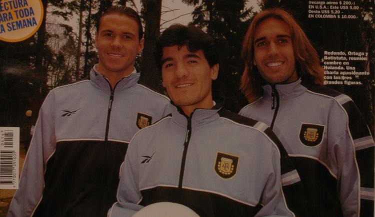 Imagen de 30 de marzo de 1999, Redondo, Ortega y Batistuta de Selección