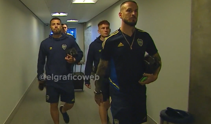 Imagen de La llegada de Boca para jugar la revancha con Palmeiras