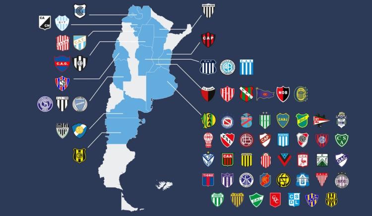 Imagen de LOS 64 CLUBES QUE PARTICIPARÁN EN LA DÉCIMA EDICIÓN DE LA COPA ARGENTINA, DIVIDIDOS POR PROVINCIA