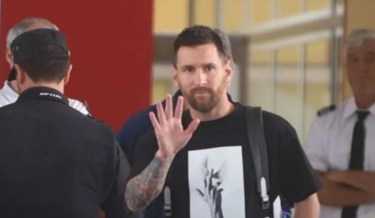 Imagen de Messi y un saludo con acento rosarino