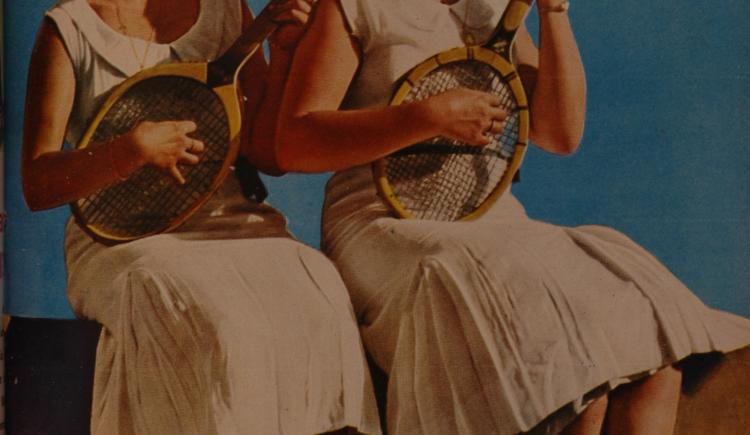 Imagen de 6 de marzo de 1937, el tenis femenino y una tapa festiva