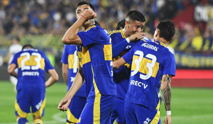 Imagen de El gol de Anselmino para poner a Boca arriba ante Gimnasia