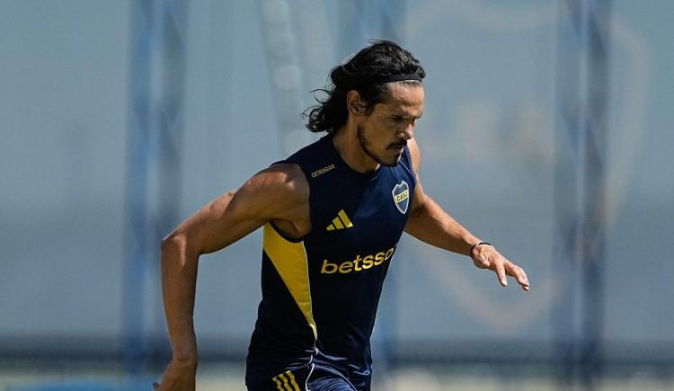Imagen de Buena noticia en Boca: Edinson Cavani se entrenó a la par del grupo