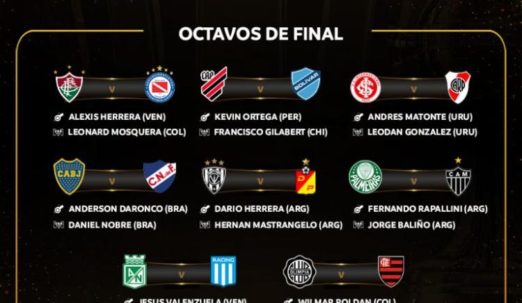 Imagen de Se designaron los árbitros para la Libertadores: terna uruguaya para River y brasileña para Boca