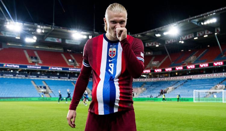 Imagen de Haaland anotó un doblete y se convirtió en el máximo goleador histórico de Noruega