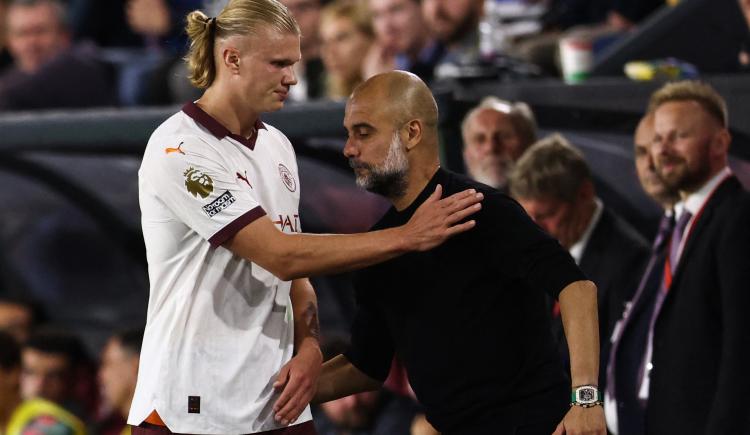 Imagen de Pep Guardiola explicó qué le dijo a Erling Haaland en el entretiempo