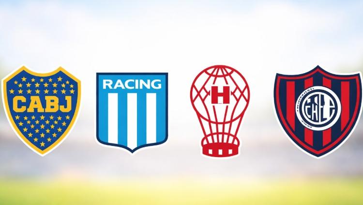Imagen de Cuántos jugadores pasaron por Boca, Racing, San Lorenzo y Huracán