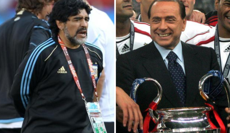 Imagen de Berlusconi, el cheque en blanco y el Maradona que no fue