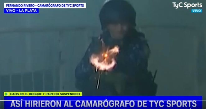 Imagen de Así balearon al camarógrafo de TYC Sports