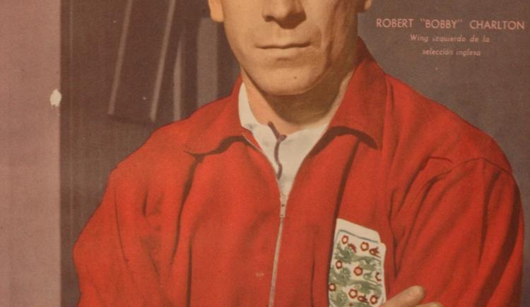 Imagen de 27 de junio de 1962, Bobby Charlton en el Mundial de Chile