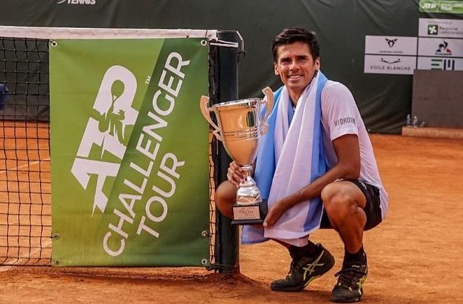 Imagen de Federico Coria festejó el título en el Challenger de Milán