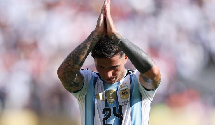 Imagen de Argentina, con 10: la expulsión de Enzo Fernández por doble amarilla
