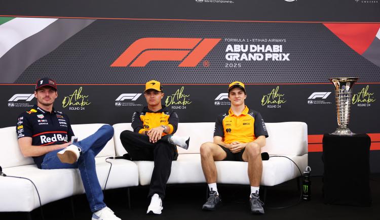 Imagen de La picante conferencia de prensa de Norris, Verstappen y Piastri en la previa de Abu Dhabi