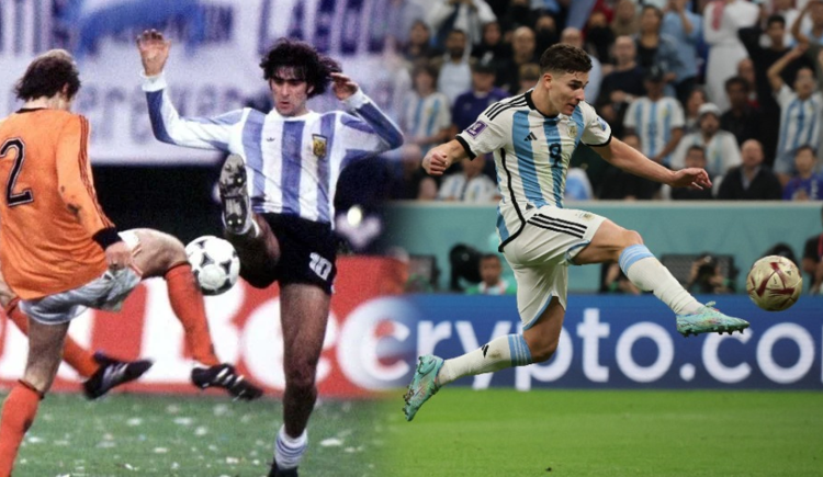 Imagen de El gol de Julián Álvarez y la increíble similitud con Mario Kempes