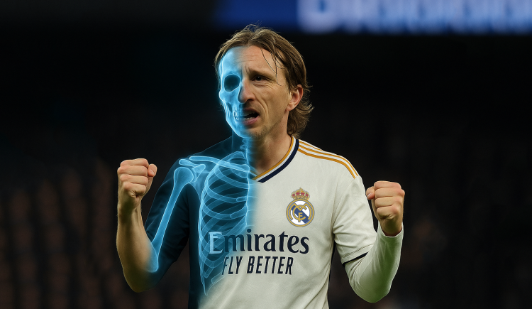 Imagen de Los Rayos X de Luka Modric con la camiseta de Real Madrid