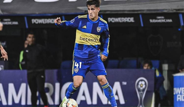 Imagen de El golazo de chilena desde afuera del área de la joya de Boca Predio que buscan en Europa