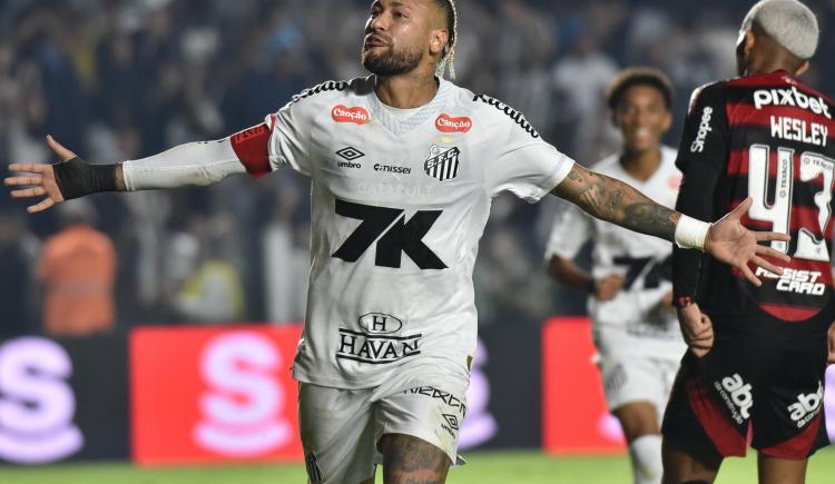 Imagen de Neymar se puso el traje de héroe, sacó de los puestos de descenso a Santos y venció a Flamengo