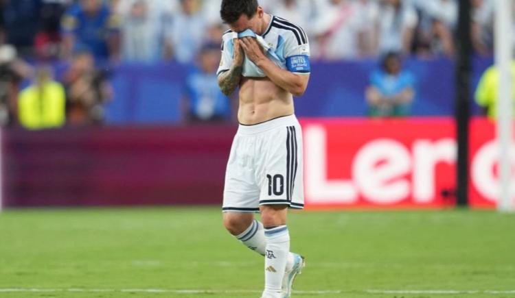 Imagen de Messi, tras una noche histórica: su emoción post gol, el récord de Klose y el debut de Argentina