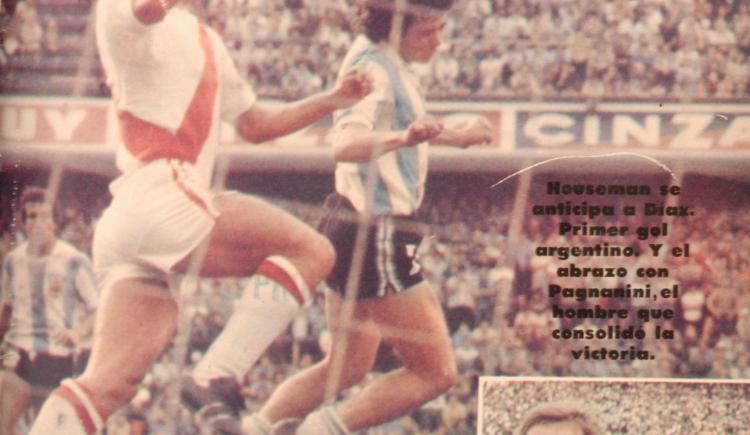 Imagen de 21 de marzo de 1978, Houseman y Pagnanini en la Selección