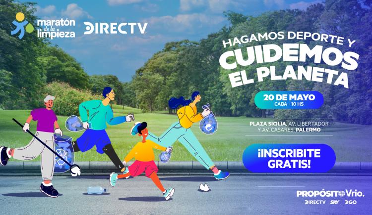 Imagen de DIRECTV, main sponsor de la Maratón de la Limpieza de Buenos Aires