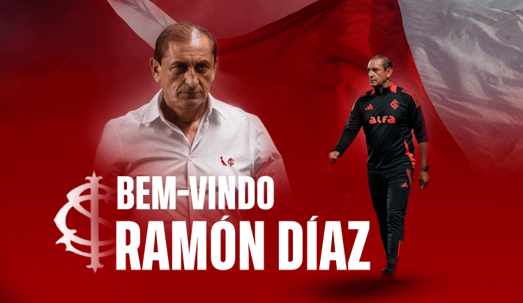 Imagen de Ramón Díaz fue presentado en Inter de Porto Alegre y dirigió su primera práctica