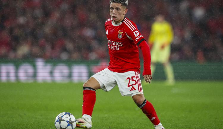 Imagen de Mientras lo busca River, Prestianni fue titular en el triunfo de Benfica en la Copa de Portugal