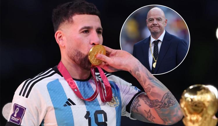 Imagen de El mensaje que le dedicó el presidente de la FIFA a Nicolás Otamendi