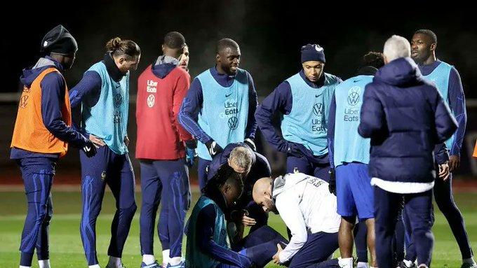 Imagen de Susto en el entrenamiento de Francia: un jugador se retiró con un golpe