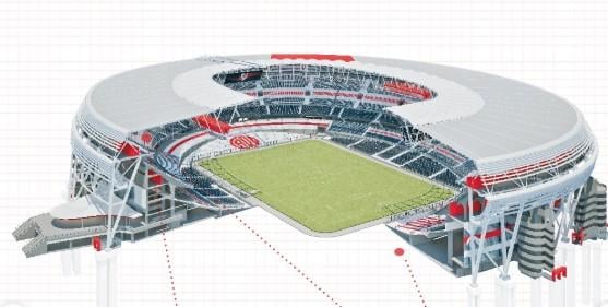 Imagen de River adjudicó la obra del nuevo Monumental: el techado y la ampliación ya tienen presupuesto y empresa definida
